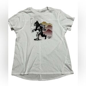 Brooks distance running graphic women’s short‎ sleeve T-shirt white size XS